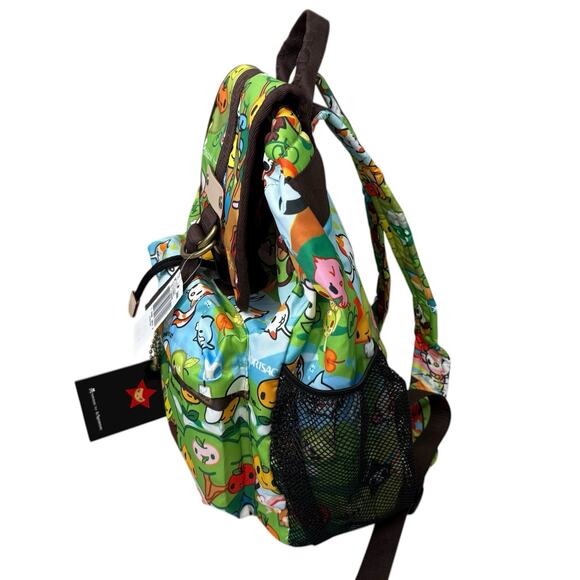 Tokidoki LeSportsac Scuola Backpack Foresta Very Rare Retired Qee Keychain NWT - Picture 6 of 16